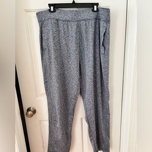 Mens Pony XL athletic full leg gray pants side pockets